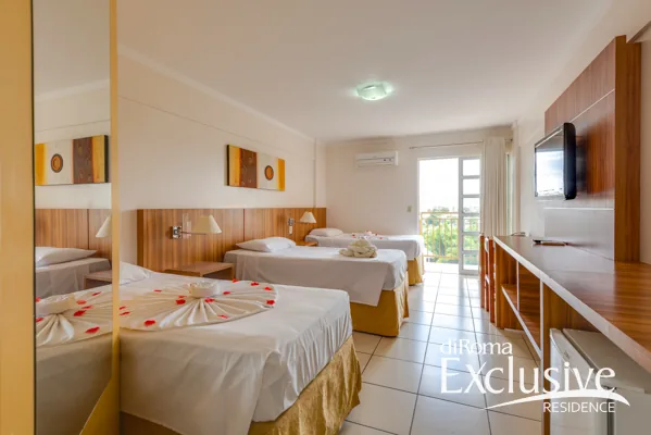 Apartamento do diRoma Exclusive com camas e varanda