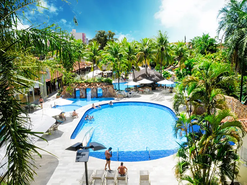 Vista das piscinas do Termas Privé