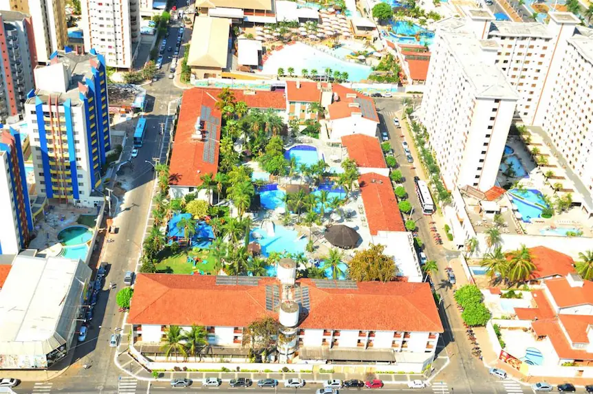 Vista aérea do complexo Termas Privé